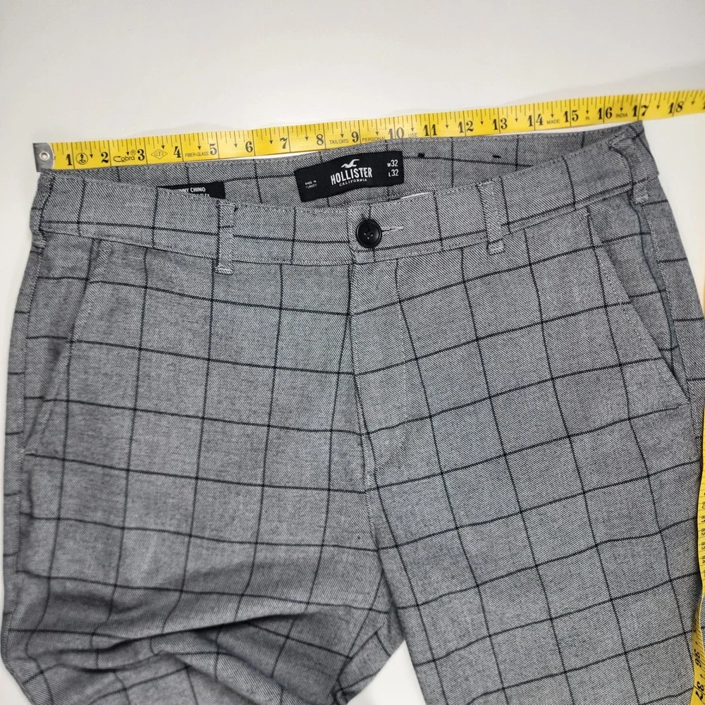 Hollister Skinny Chino Men's Pants Size‎ 32 Minimalist Y2K Plaid
